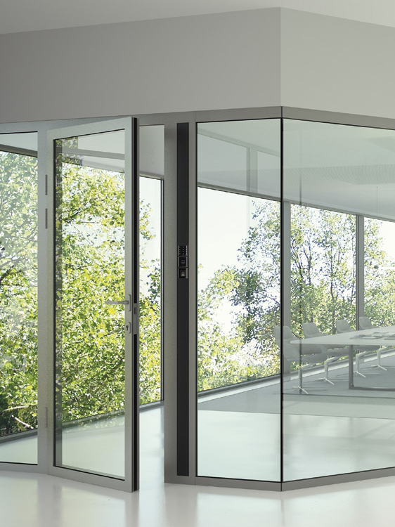 Cloison vitrée EI60 coupe-feu 1h en aluminium